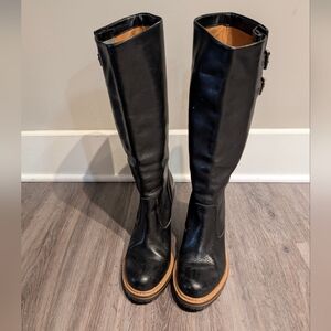 Frye Mildred Black Leather Boots